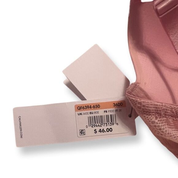 NWT Calvin Klein Seductive Comfort Light Bra Pink - Picture 6 of 6